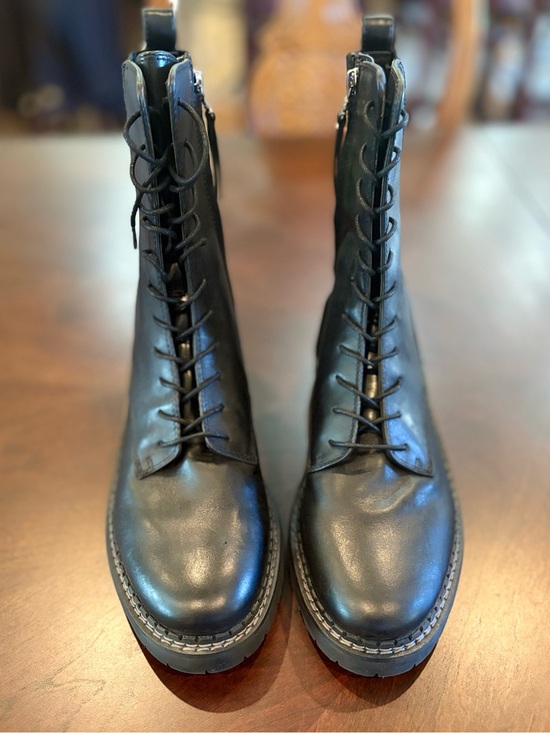 Sam Edelman Shoes - Sam Edelman Black Lace-Up Lug Sole Ankle Boots
